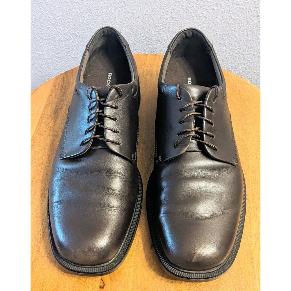 Rockport Men's 12 M Margin Oxford Brown Leather Dress Casual Shoes K71225